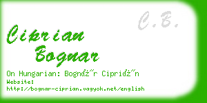ciprian bognar business card